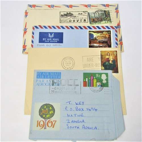 Other Great Britain Lot of four Used postal envelopes from England to